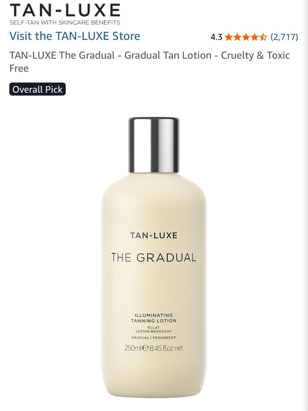 TAN-LUXE The Gradual Illuminating Tanning Lotion — Cream